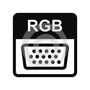 RGB VGA cable vector icon