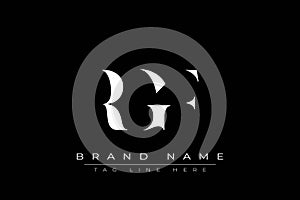 RGF abstract letter logo design