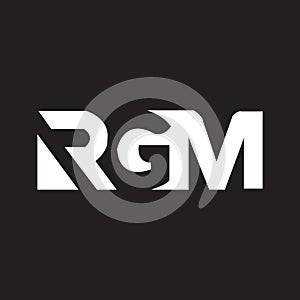 RGM letter logo design on black background.RGM creative initials letter logo concept.RGM letter design