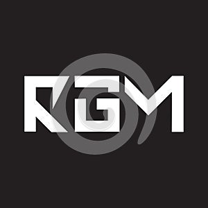 RGM letter logo design on black background.RGM creative initials letter logo concept.RGM letter design