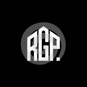 RGP letter logo design on BLACK background. RGP creative initials letter logo concept. RGP letter design