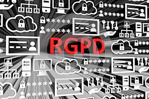 RGPD concept blurred background photo