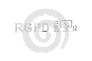 RGPD concept white background