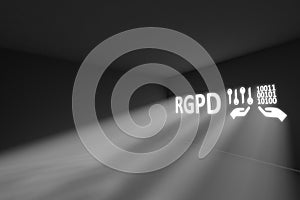 RGPD rays volume light concept photo