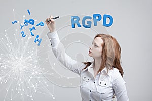 RGPD, Spanish, French and Italian version version of GDPR: Reglamento General de Proteccion de datos. General Data photo