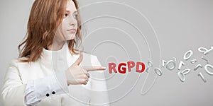 RGPD, Spanish, French and Italian version version of GDPR: Reglamento General de Proteccion de datos. General Data photo