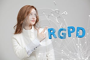 RGPD, Spanish, French and Italian version version of GDPR: Reglamento General de Proteccion de datos. General Data photo