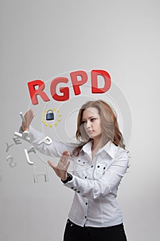 RGPD, Spanish, French and Italian version version of GDPR: Reglamento General de Proteccion de datos. General Data photo