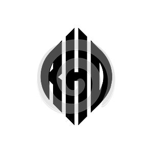 RHD circle letter logo design with circle and ellipse shape. RHD ellipse letters with typographic style. The three initials form a