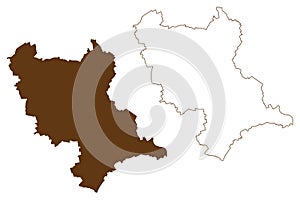 Rhein-Erft-Kreis district Federal Republic of Germany, State of North Rhine-Westphalia, NRW, Cologne region map vector photo