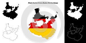 Rhein-Neckar-Kreis outline map photo