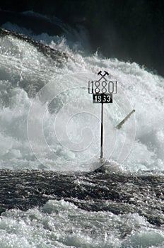 The `Rheinfall`, last waterfall on the Rhine river, Schaffhausen