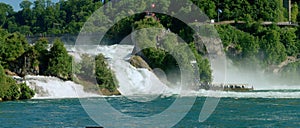 The `Rheinfall`, last waterfall on the Rhine river, Schaffhausen