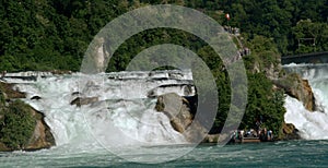 The `Rheinfall`, last waterfall on the Rhine river, Schaffhausen