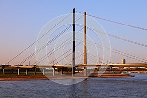 Rheinkniebrucke bridge in Dusseldorf photo