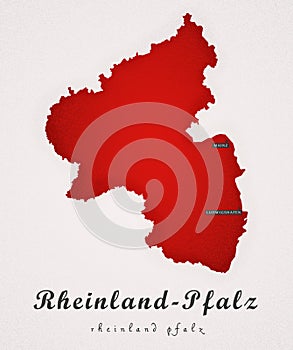 Rheinland Pfalz Germany Art Map