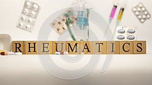 Rheumatics was created from wooden cubes. Diseases and treatments.