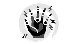 rheumatoid arthritis glyph icon animation