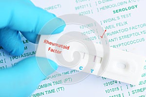 Rheumatoid factor positive test result