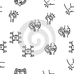 Rheumatology Disease Problem Vector Seamless Pattern