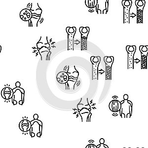 Rheumatology Disease Problem Vector Seamless Pattern