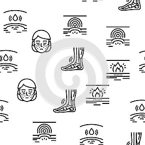 Rheumatology Disease Problem Vector Seamless Pattern