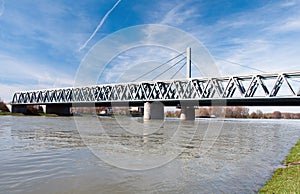 Rhine bridge in Karlsruhe, Germany