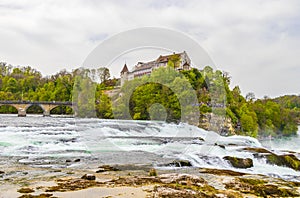 Rhine Falls Europes largest waterfall in Neuhausen am Rheinfall Switzerland