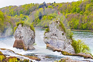 Rhine Falls Europes largest waterfall in Neuhausen am Rheinfall Switzerland