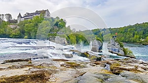 Rhine Falls Europes largest waterfall panorama Neuhausen am Rheinfall Switzerland