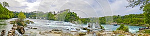 Rhine Falls Europes largest waterfall panorama Neuhausen am Rheinfall Switzerland