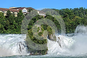 Rhine Falls in summer