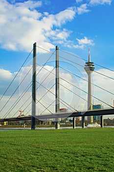 Rhine Knie Bridge And Rheinturm