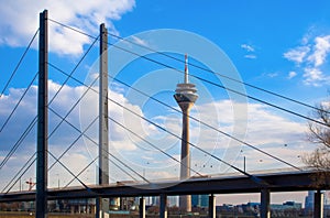 Rhine Knie Bridge And Rheinturm