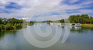 Rhine River, Breisach am Rhein, Baden-Wuerttemberg, Germany, Europe