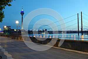 Rhine river in Dusseldorf, Germany