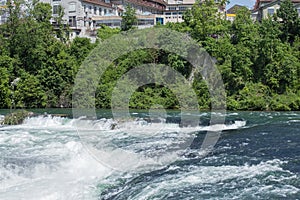 Rhine river just above the Rhine Falls