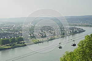 Rhine river scenic in germany.