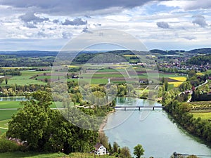 Rhine River valley and fertile agricultural fields, Buchberg