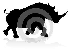 Rhino Animal Silhouette photo