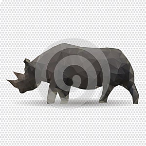 Rhino isolated on a white background.