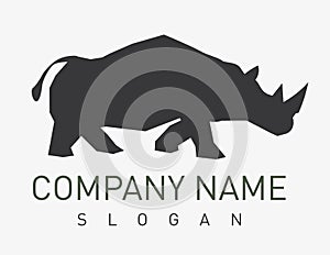 Rhino logo on white background