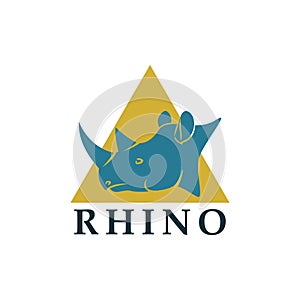 Rhino logotype. Vector illustration.