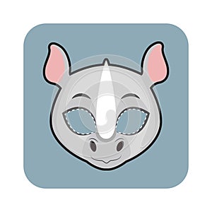 Rhino mask for festivities