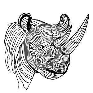 Rhino rhinoceros animal head