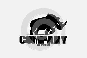 Rhino vector logo, EPS 10 file
