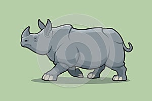 Rhino Walking Casually