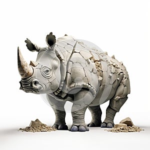 Rhinoceros Figurine: A Concrete Masterpiece In Inventive Character Designs