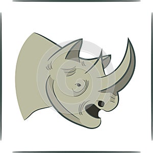 Rhinoceros head