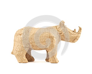 Rhinoceros rhino sculpture isolated